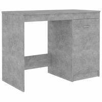 vidaXL Bureau 100x50x76 cm bewerkt hout betongrijs - thumbnail