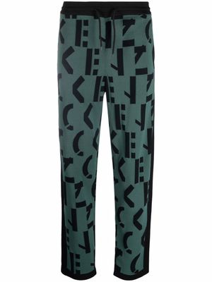 Kenzo pantalon de jogging droit à logo - Vert