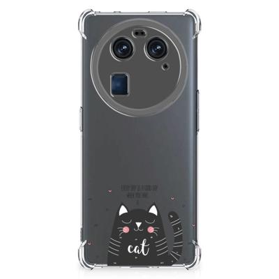 OPPO Find X6 Stevig | Bumper Hoesje | Cat Good Day OPPO Find X6 Stevig | Bumper Hoesje | Cat Good Day
