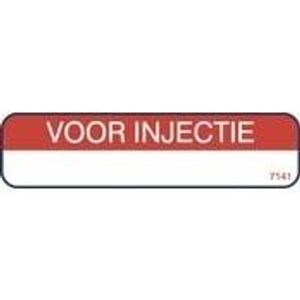 Sticker voor injectie rood