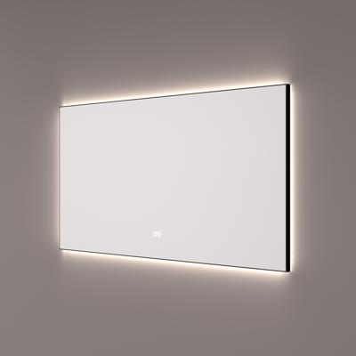 Spiegel Hipp Design SPV 12500 BL Rechthoek Met Frame Mat Zwart Met Verlichting Incl. Spiegelverwarming (Alle Maten)