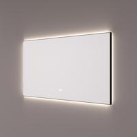 Spiegel Hipp Design SPV 12500 BL Rechthoek Met Frame Mat Zwart Met Verlichting Incl. Spiegelverwarming (Alle Maten)