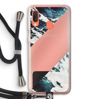 Golven: Samsung Galaxy A20e Transparant Hoesje met koord