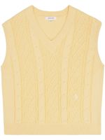 Sporty & Rich SRC cable-knit vest - Jaune