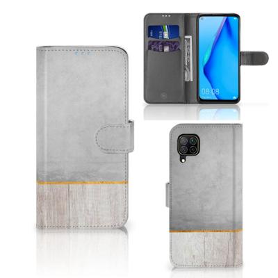 Huawei P40 Lite | Book Style Case | Wood Concrete
