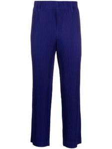 Homme Plissé Issey Miyake pantalon de costume à design plissé - Bleu