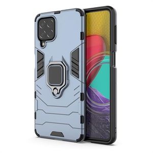 Samsung Galaxy M53 Hybrid Case met Ringhouder - Blauw