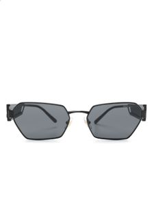 Miu Miu Eyewear lunettes de soleil en métal à logo - Noir
