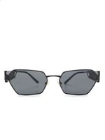 Miu Miu Eyewear lunettes de soleil en métal à logo - Noir