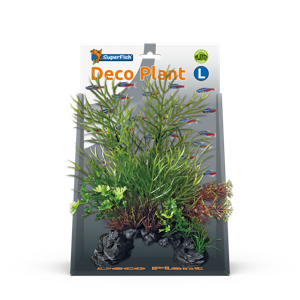 Superfish Deco Plant L Ceratopteris - Realistische Kunstplant op Rots voor Aquarium Decor