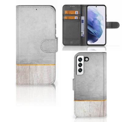 Samsung Galaxy S22 | Book Style Case | Wood Concrete