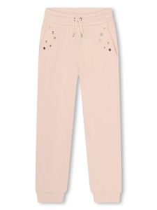 Chloé Kids pantalon de jogging à détails d'œillets - Rose