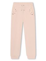 Chloé Kids pantalon de jogging à détails d'œillets - Rose