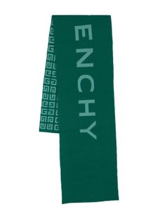 Givenchy écharpe réversible à logo en intarsia - Vert