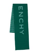 Givenchy écharpe réversible à logo en intarsia - Vert - thumbnail