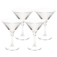 4x stuks onbreekbaar martini glas transparant kunststof 20 cl/200 ml - Cocktailglazen - thumbnail