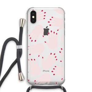 Hands pink: iPhone XS Max Transparant Hoesje met koord