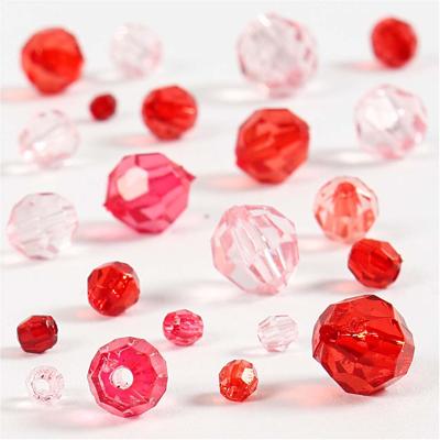 Creativ Company Facetkralen mix rood harmonie, 45 gram