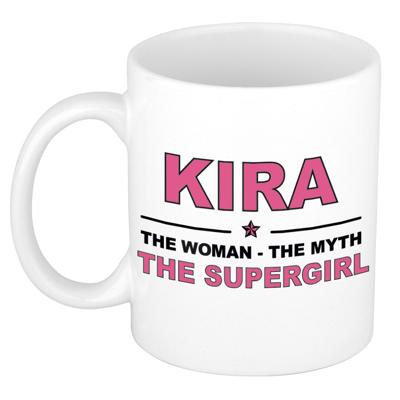Kira cadeau mok - Woman Myth Supergirl - naam koffiemok - 300 ml - collega - moederdag