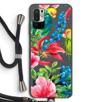 Papegaaien: Xiaomi Redmi Note 10 5G Transparant Hoesje met koord