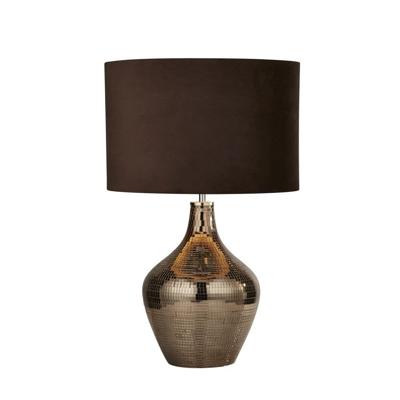 Searchlight Landelijke schemerlampTable 30cm mozaik met bruin - EU3847SM