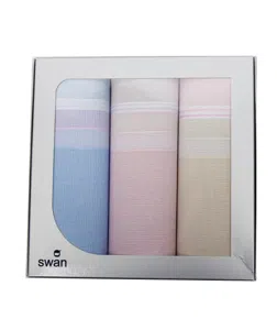 Swan 3-pack - Dames zakdoeken Vintage pastel