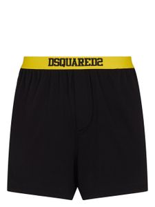 DSQUARED2 boxer en coton mélangé à logo imprimé - Noir