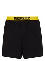 DSQUARED2 boxer en coton mélangé à logo imprimé - Noir