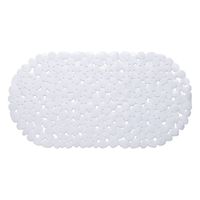 Witte anti-slip badmat 68 x 35 cm ovaal