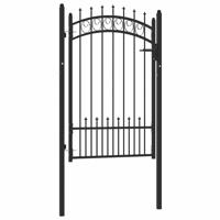 Poort met speerpunten 100x150 cm staal zwart