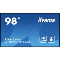 Iiyama 98 3840x2160, UHD IPS panel, Haze 25%, Digital Signage display Energielabel: F (A - G) 247.7 cm 97.5 inch 3840 x 2160 Pixel 24/7