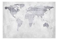 Fotobehang - Vliesbehang Lichte wereldkaart, premium print