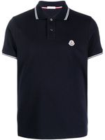 Moncler polo à patch logo - Bleu - thumbnail