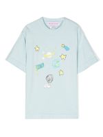 Kids Worldwide t-shirt à imprimé nebuleux - Bleu