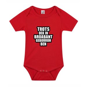 Trots in Broabant geborruh cadeau baby rompertje rood jongen/meisje