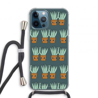 Sansevieria: iPhone 12 Pro Transparant Hoesje met koord