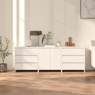 3 st Dressoirs bewerkt hout wit