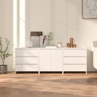 3 st Dressoirs bewerkt hout wit