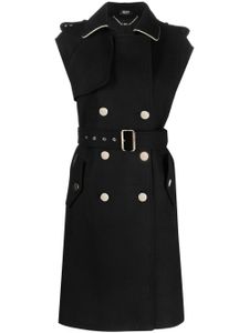 LIU JO manteau croisé à design sans manches - Noir