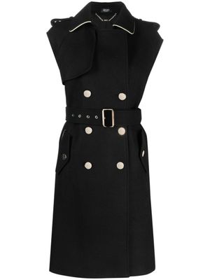 LIU JO manteau croisé à design sans manches - Noir