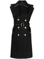 LIU JO manteau croisé à design sans manches - Noir