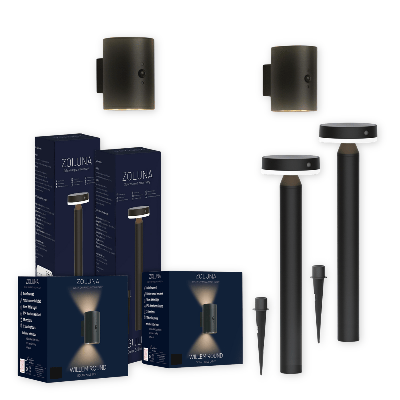 Pakketdeal ZOLUNA 2x priklamp Guus + 2x wandlamp Willem rond