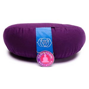 Yogi & Yogini Meditatiekussen Indigo Halve Maan Katoen - 6e Chakra - 33 x 13 cm