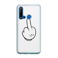 Middle finger white: Huawei P20 Lite (2019) Transparant Hoesje