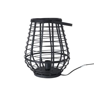 Tafellamp bamboe - zwart - Ø28,5x37 cm