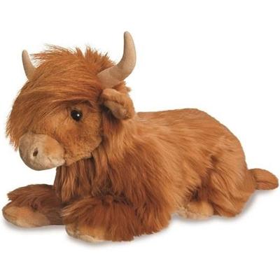 Pluche dieren knuffels - schotse hooglander koe - 41 cm - Knuffeldieren koeien speelgoed