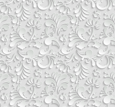 3d bloemmotief vinyl tapijt wit