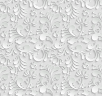 3d bloemmotief vinyl tapijt wit