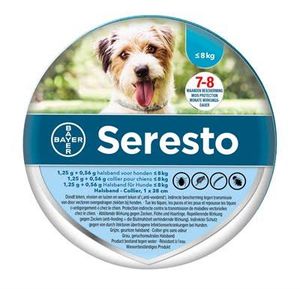 Seresto teken- en vlooienband hond (TOT 8 KG 38 CM)