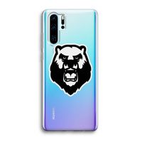 Angry Bear (white): Huawei P30 Pro Transparant Hoesje